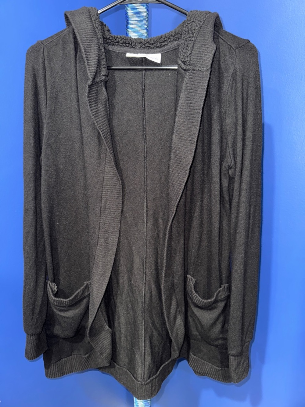 No Boundaries-  Black Jogger Pants & Sherpa Hooded Cardigan Set Size S/M - Picture 16 of 17